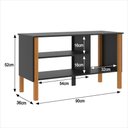 Ver imagem 3 de Rack para Tv até 40 Polegadas 3 Prateleiras Verona 90cm - Via Nossa - Preto e Cedro