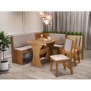 Ver imagem 1 de Conjunto Sala de Jantar Canto Alemão Rock com 2 Cadeiras Sol 