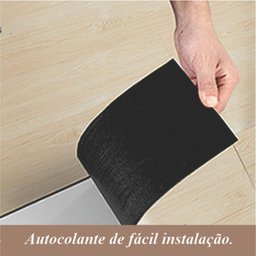 Piso Vinilico Europeu Autocolante em Régua Madeira Branca Off-white 1 M² - 10