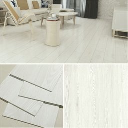 Piso Vinilico Europeu Autocolante em Régua Madeira Branca Off-white 1 M² - 1