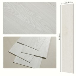 Piso Vinilico Europeu Autocolante em Régua Madeira Branca Off-white 1 M² - 13