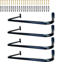 Ver imagem 1 de Kit 4 Araras Cabideiros 60cm Fixas de Parede Suporte Alta Resistência Aço Reforçado Closet Loja