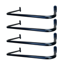 Ver imagem 2 de Kit 4 Araras Cabideiros 60cm Fixas de Parede Suporte Alta Resistência Aço Reforçado Closet Loja