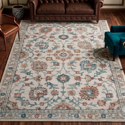 Tapete Sala Quarto Persa Belga Classico Antiderrapante Miro:04 Bege/2,00x2,50m
