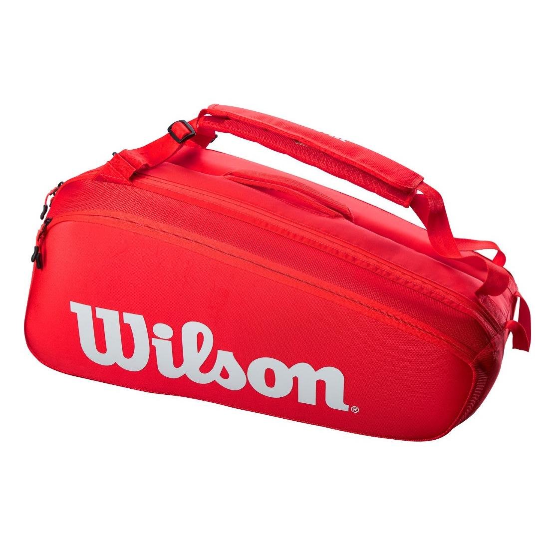 Raqueteira Super Tour 9 Pack Wilson - Vermelho/Branco - 2