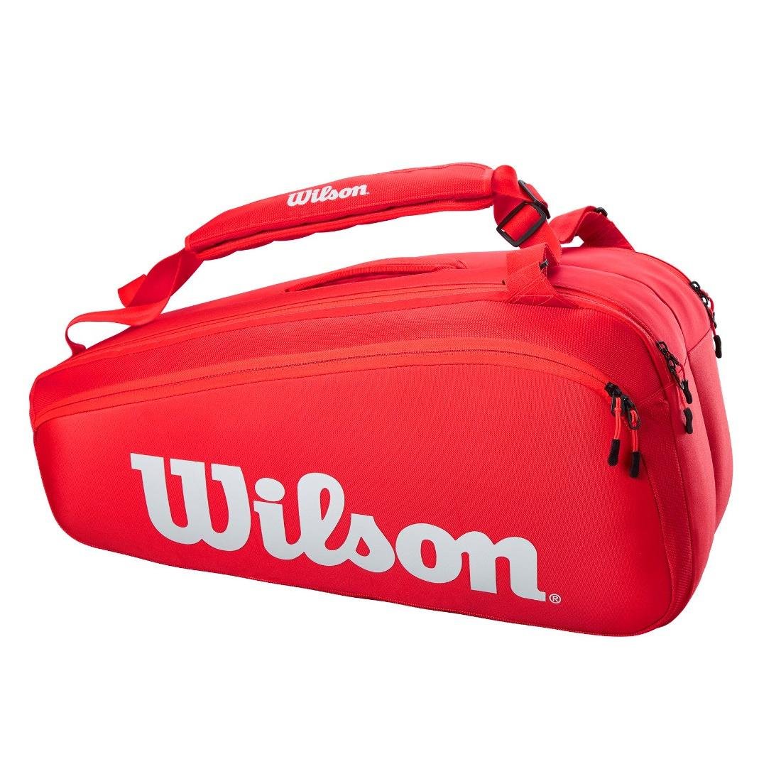 Raqueteira Super Tour 9 Pack Wilson - Vermelho/Branco - 3