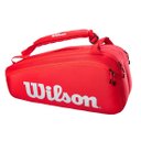 Ver imagem 3 de Raqueteira Super Tour 9 Pack Wilson - Vermelho/Branco