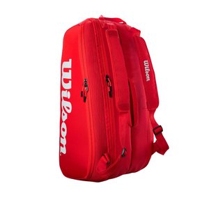 Raqueteira Super Tour 9 Pack Wilson - Vermelho/Branco