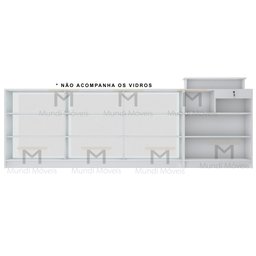 BALCÃO VITRINE COM CAIXA M468.B (EXPOSITOR, LOJA, COMÉRCIO) MUNDI MOVEIS - 5