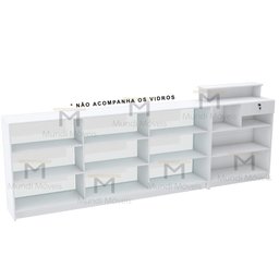 BALCÃO VITRINE COM CAIXA M468.B (EXPOSITOR, LOJA, COMÉRCIO) MUNDI MOVEIS - 4