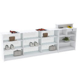 BALCÃO VITRINE COM CAIXA M468.B (EXPOSITOR, LOJA, COMÉRCIO) MUNDI MOVEIS - 1