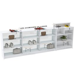 BALCÃO VITRINE COM CAIXA M468.B (EXPOSITOR, LOJA, COMÉRCIO) MUNDI MOVEIS - 2