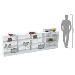 BALCÃO VITRINE COM CAIXA M468.B (EXPOSITOR, LOJA, COMÉRCIO) MUNDI MOVEIS - 7