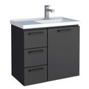 Ver imagem 3 de Conjunto Para Banheiro Aço Gabinete com Espelho Ameixa 60 Cozimax Preto