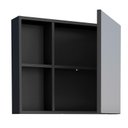 Ver imagem 4 de Conjunto Para Banheiro Aço Gabinete com Espelho Ameixa 60 Cozimax Preto