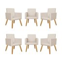 Ver imagem 1 de Kit 06 Poltronas Nina para Courino ? Courino Bege