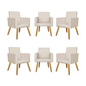 Kit 06 Poltronas Nina para Courino ? Courino Bege