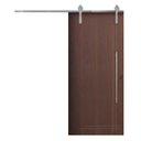 Ver imagem 2 de Porta Correr Frisada Trilho Soft Aparente Puxador Tubo 60cm 110x210cm Rodam Abertura Esquerda Branco