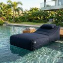 Ver imagem 5 de 2 Puffs Náutico Flutuante para Piscina e Jardim Área Externa Resistente Sol e Chuva Azul Marinho