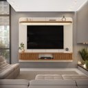 Ver imagem 1 de Painel para Tv 75" Capri Off White Freijó Dj Móveis