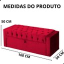 Ver imagem 6 de Calçadeira de Sapatos Baú Estofada 160 Cm Queen Veludo Emma