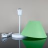 Abajur Infantil Luminária de Mesa Fino Decoração Quarto – Skinny Base Branca Cúpula Verde - 3