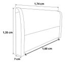 Ver imagem 5 de Cabeceira Liz Estofada Moderna Luxo para Cama Box Queen 1,60 Bege