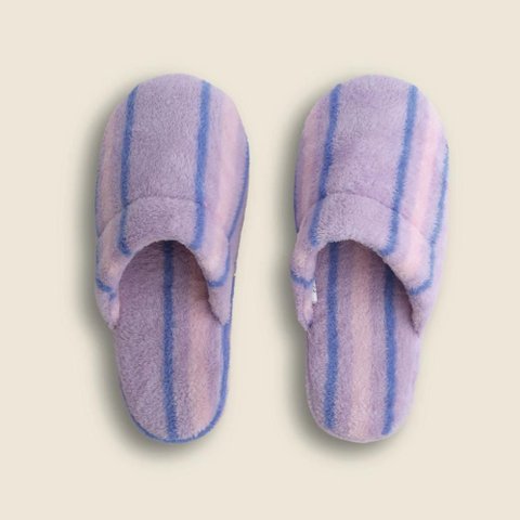 Pantufa Lines Microfibra Lilás 35x36 - A\casa
