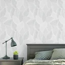 Ver imagem 2 de Papel de Parede Adesivo Texturizado Folhas Nobres Lavável Fosco 3m