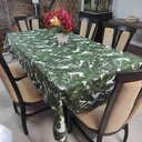 Ver imagem 1 de Toalha de Mesa Térmica Impermeável 1,50m X 2,00m 4 a 6 Cadeiras - Floral Verde
