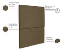 Ver imagem 3 de Cabeceira Cama Box Organica Solteiro 90cm Luna Linho C/frame Marrom