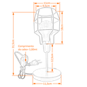 Ver imagem 2 de Luminária Mesa Abajur Mini Aramado Granada Preto P/decorar