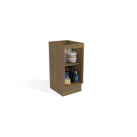 Balcão de Cozinha 40cm 1 Porta Madeira Marrom/Nogueira/Verde Oliva