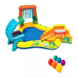 Piscina Inflável Playground Parque Dinossauro Bomba eletrica - 6