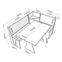 Ver imagem 3 de Conjunto Sala de Jantar Canto Alemão Rock com 2 Cadeiras Sol