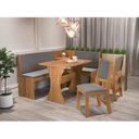 Ver imagem 1 de Conjunto Sala de Jantar Canto Alemão Rock com 2 Cadeiras Sol