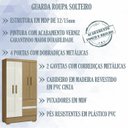 Ver imagem 5 de Guarda Roupa Solteiro 4 Portas 2005142 Atacama Off White Aramoveis