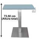 Ver imagem 5 de Mesa Quadrada Alpha Inox Prata 73,50 Cm (altura) Tampo Mdp Quadrado 80 Cm Cinza (larg)