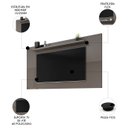 Ver imagem 5 de Painel para Tv Suspenso 60 Polegadas 158cm Elda C14 Cinza Perola - Mpozenato