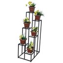 Ver imagem 1 de Prateleira Suporte 6 Vasos Plantas Grande Ferro Madeira jardineira floreira estilo industrial MINAS