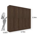 Ver imagem 6 de Guarda Roupa Casal 6 Portas 8 Gavetas Portugal Espresso Móveis