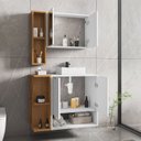 Ver imagem 5 de Gabinete com Cuba e Espelheira Ibiza Branco/Marromle