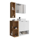 Ver imagem 2 de Gabinete com Cuba e Espelheira Ibiza Branco/Marromle