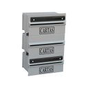 Ver imagem 1 de Caixa Correio Condomínio Detrás Para Grade Cinza 3 Módulos