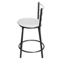 Ver imagem 5 de Jogo 4 Banqueta Baixa Para Cozinha Epoxi Craqueada Assento Estofado