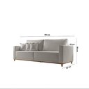 Ver imagem 7 de Sofá Djon 02 Módulos de 90cm B20cm Meu Sofá Online A230 Linho Cinza