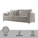 Ver imagem 3 de Sofá Djon 02 Módulos de 90cm B20cm Meu Sofá Online A230 Linho Cinza