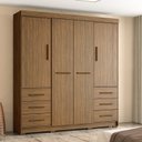 Ver imagem 1 de Guarda Roupa Casal 4 Portas 6 Gavetas Estrela