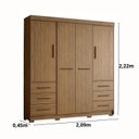 Ver imagem 4 de Guarda Roupa Casal 4 Portas 6 Gavetas Estrela