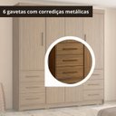 Ver mais imagens de Guarda Roupa Casal 4 Portas 6 Gavetas Estrela